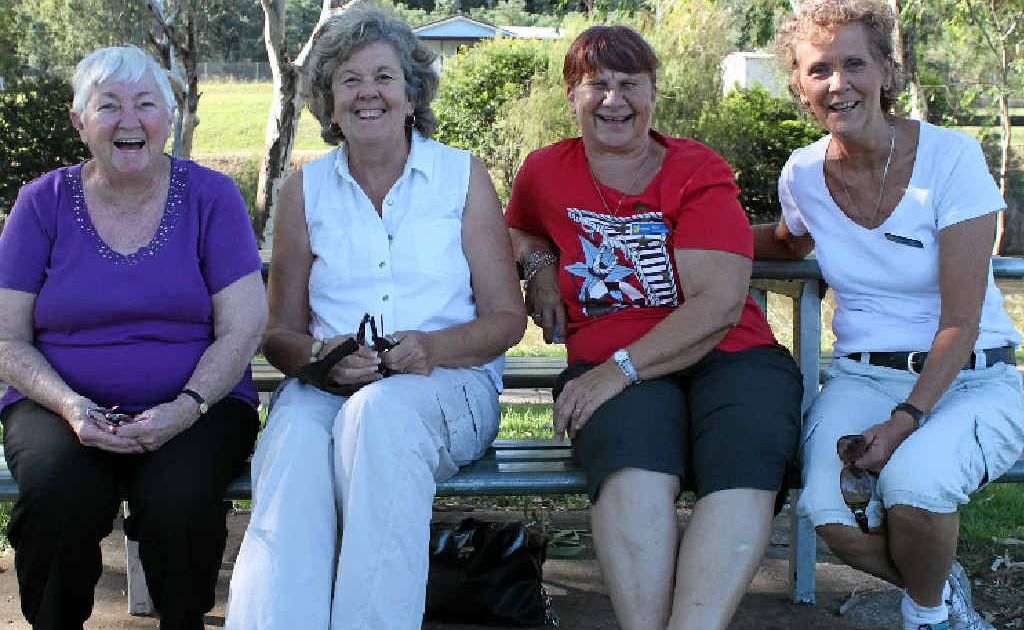Erica Moore, Oriel, Kay Jackson and Jan Byrne don’t stop talking or laughing when they meet for their weekly walk. Erica Moore, Oriel, Kay Jackson and Jan Byrne don’t stop talking or laughing when they meet for their weekly walk.